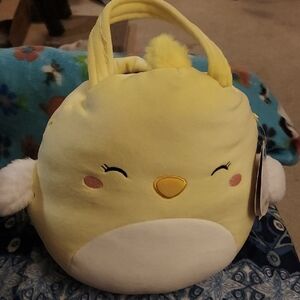 Squishmallows Yellow Chick Plush Easter Basket